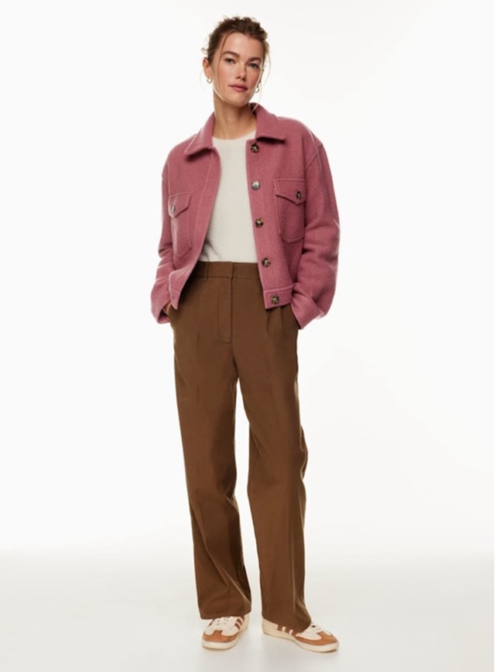Aritzia Wilfred Free Cropped Shirt Jacket
